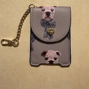 Chic Bulldog Card Holder with Chain